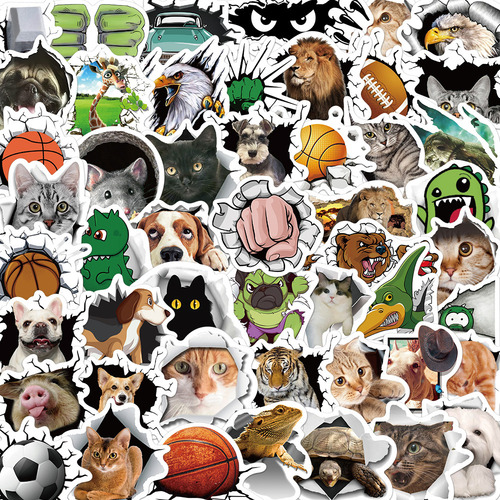 Pegatinas De Animales Divertidos Para Niños Calcomanías Imp