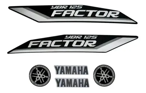 Jogo Kit Adesivos Ybr 125 Factor 2011 Preta - Lb10317