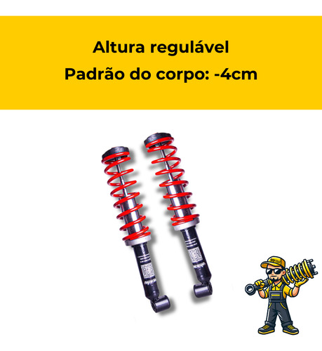 Sistema De Suspensão Rosca Slim Vw Gol G1 G2 G3 G4 Rebaixar