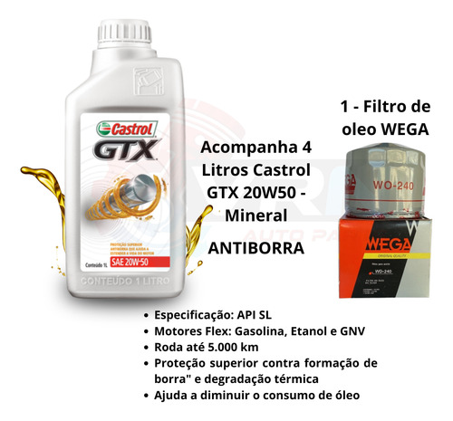 Kit Troca De Óleo+filtro+militec Chevette 1.4/1.6 Cht