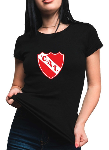 Remera Independiente Escudo Algodón Peinado Unisex Y Niños