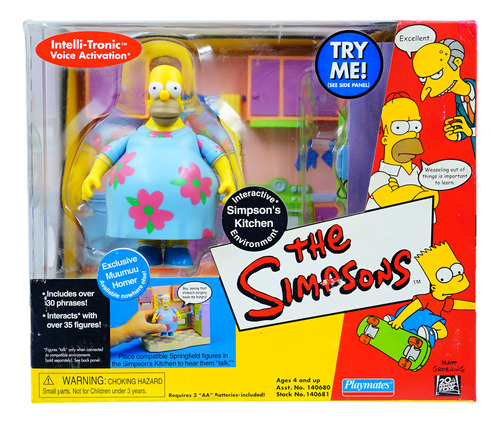 Playmates The Simpsons Kitchen Muumuu Homer Exclusive