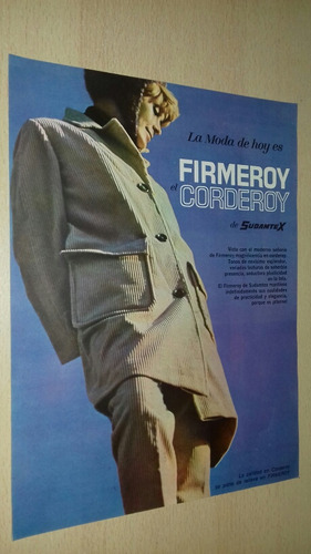 P600 Clipping Antigua Publicidad Campera Firmeroy Año 1966