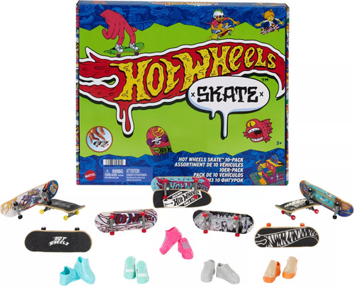 Hot Wheels Skate Set 10 Patinetas 5 Tenis Fingerboards Dedo