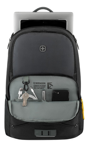 Wenger Mochila Trayl Para Laptop De 15.6 Pulgadas, Negra Color Negro Diseño De La Tela Poliéster