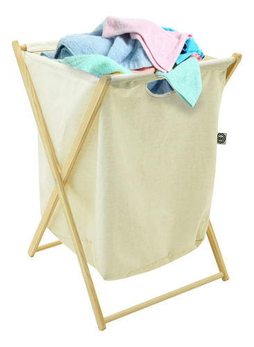 OUO CESTO5BEIGE cesto ropa sucia plegable para lavandería 41x44x64cm color beige