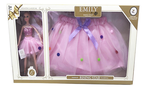 Conjunto Muñeca Emily + Pollera Tutú Niña Ballet - El Rey