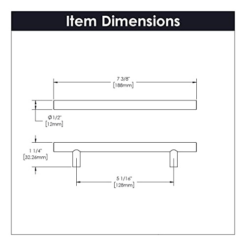 Hickory Hardware, Paquete De 10 Tiradores Para Armarios De C