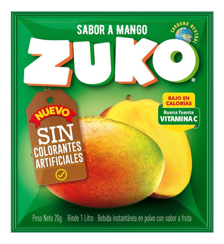 Pack 10 Sobres Jugo En Polvo Zuko 20g - Elige Tu Sabor