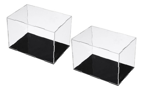 2x Vitrina Hecha Con Recipientes Acrílicos Transparentes A