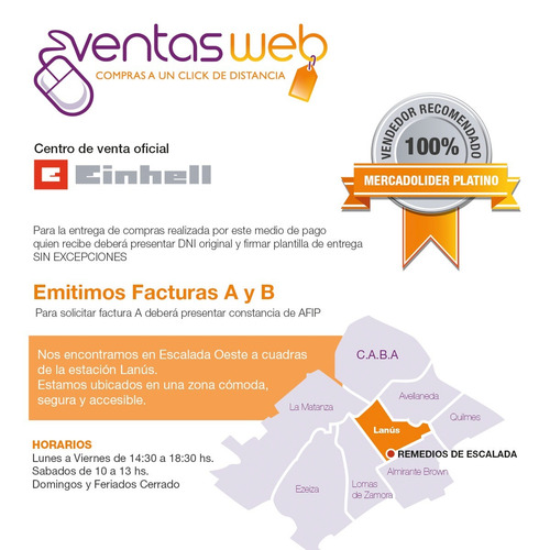 Imagen 7 de 7 de Taladro Atornillador Inalambrico Einhell 2 Baterias + Puntas