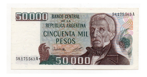 Billete Argentina 50000 Pesos Ley Bottero 2498 Ex+