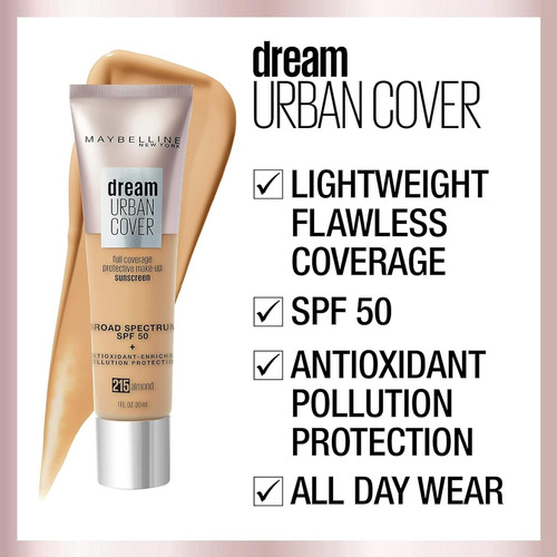 Base Dream Urban Cover Maybelline New York Original Tono 128