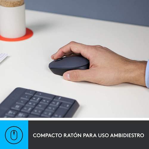 Imagen 2 de 7 de Teclado + Mouse Logitech Mk235 Inalámbrico Usb Español Negro