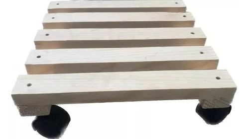 Macetero Base Para Maceta Cuadrada Con Ruedas 30cm 1pz