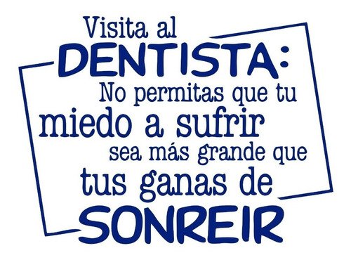 Vinilo Dentista Odontologo Visita Al Dentista 80x60cm