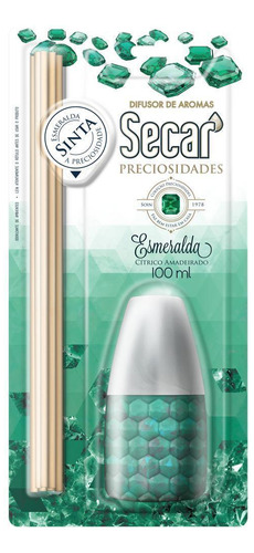 Difusor De Aromas Secar Sensações 3x100ml Esmeralda