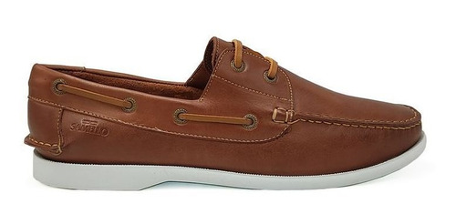 Sapato Samello Deckshoes Toleto Couro Marrom Dockside Novo