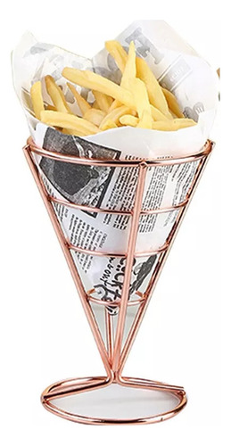 Xm Cono Soporte Pizzas Papas Gajo Francesa Acero Inoxidable