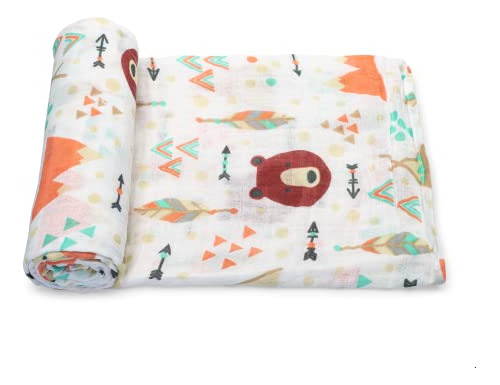 Manta Swaddle Orgánica (fox+bear)