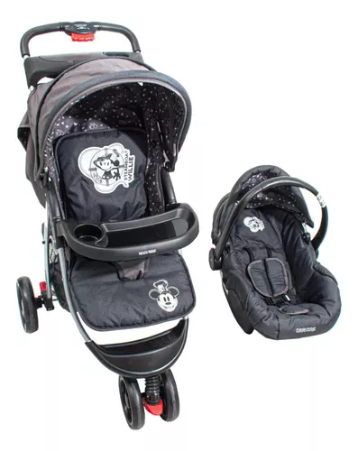 Cochecito Para Bebé Travel System Rainbow Adagio Travel System Negro Chasis  Negro