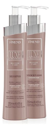  Kit Amend Luxe Creations Blonde Care Shampoo E Condicionador