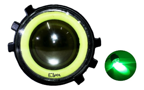Imagen 1 de 4 de I O L 2 Faro Hiper Led Blanco Lupa Estrobo Ojo Aguila Verde