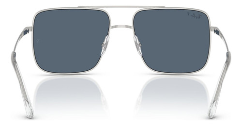 Lentes De Sol Ari Azul Polarizados Ray-ban Rb37580032v Varilla Plateado Armazón Plateado