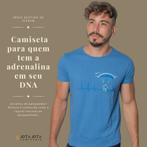 Imagem 2 de 3 de Camiseta Estampada Eletro Paraquedista