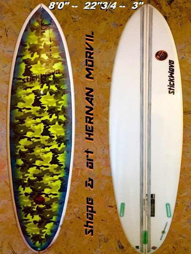 Tabla De Surf - Funboard  8.0 A 8.2 Stickwave Factory Nuevo