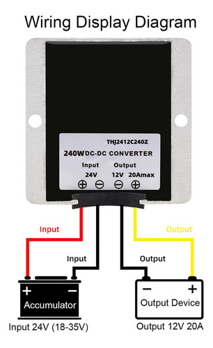 Adaptador Convertidor De Potencia Dc 24v A 12v 20a 240w Ip68