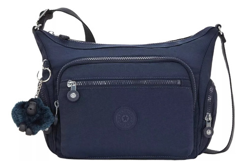Kipling Bolso Gabbie S Chica Crossbody Mujer Original Blue Bleu 2 Liso Plata Azul Oscuro