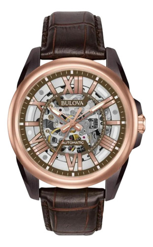 Reloj Bulova Sutton 98a165 Automatico Skeleton