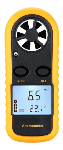 Anemómetro Lcd De Temperatura Del Viento, Velocidad, Tamaño