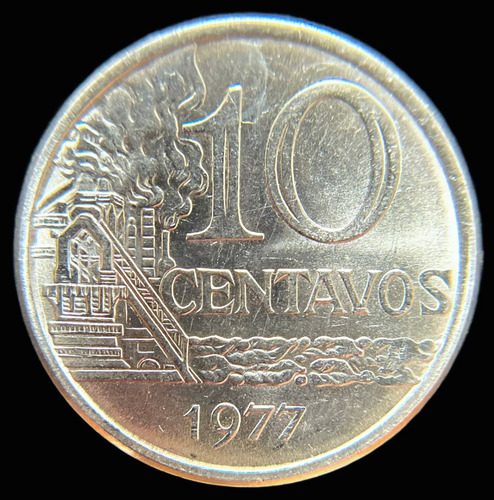 Brasil, 10 Centavos, 1977. Sin Circular