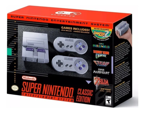 Super Nintendo Mini Classic Edition Snes Novo Cinza