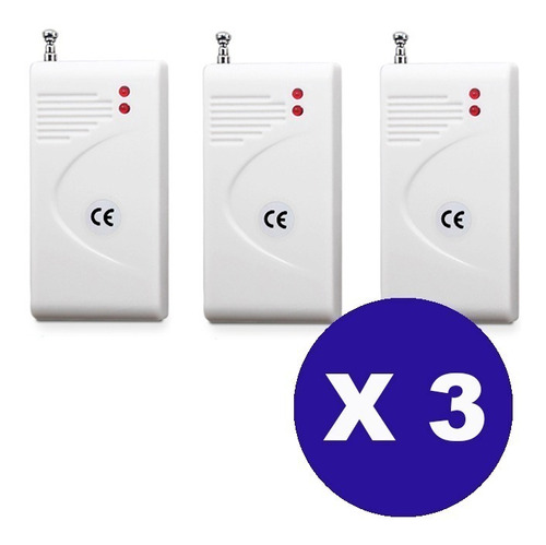 Pack 3 X Sensor Magnético Inalambrico Alarma Gsm 433 Mhz