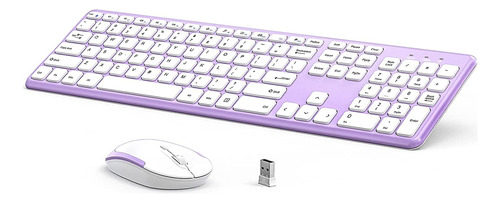 Combo De Mouse De Teclado Inalámbrico, Vssoplor 2.4g Teclado