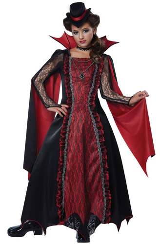 Disfraz Talla Xlarge Para Niña De Vampira Victoriana,