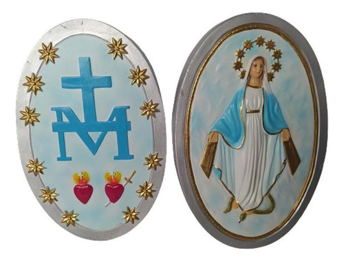 Medalha Milagrosa 26 Cm Nossa Senhora Das Gracas - Parede Cor Outro