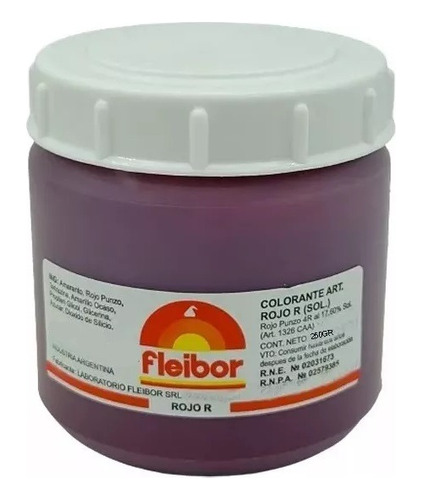 Colorante Comestible En Pasta Fleibor 250gr Para Reposteria