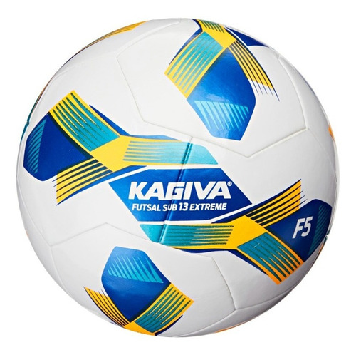 Bola Futsal F5 Extreme Sub 13 Kagiva Cor Branco, Azul e Laranja