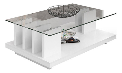 Mueble de mesa de café New Iris Dj lacado en color blanco