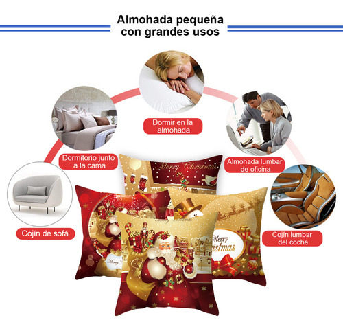 4 Pcs Adornos Navideño Cojines Navideños Decoracion Navidad