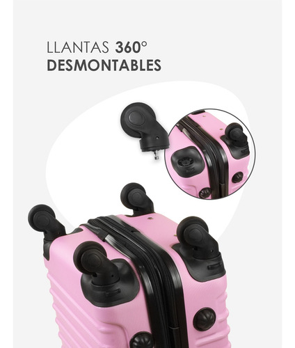 Maleta De Viaje Básica Expandible 24pul Llantas Desmontables