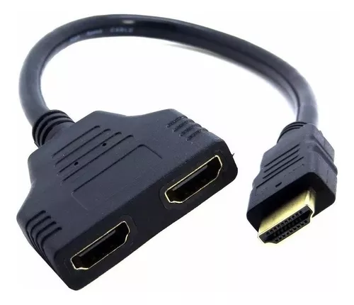 Cable duplicador HDMI y divisor de 1 entrada y 2 salidas 1x2