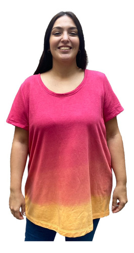 Remera Blusa Talles Grandes Mujer Color Degrade Importada