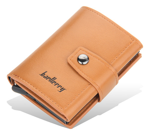 Cartera Tarjetero De Cuero Para Hombre Con Protección Rfid