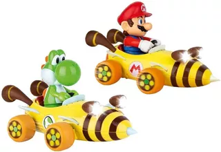 Mario Kart Y Yoshi 2 Carros Carrera R/c Bumble V Abeja Luces