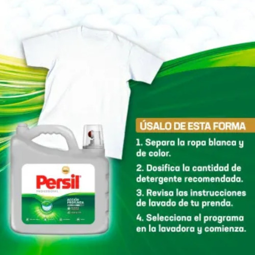 Imagen 3 de 4 de Detergente Líquido Persil Professional 9 Litros